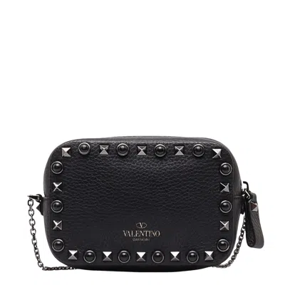 Valentino Garavani Rockstud Leather Shoulder Bag () In Black