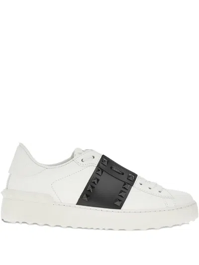 VALENTINO GARAVANI ROCKSTUD LEATHER SNEAKERS