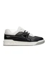 Valentino Garavani One Stud Low-top Mesh And Nappa Leather Sneaker In White
