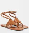 VALENTINO GARAVANI ROCKSTUD LEATHER THONG SANDALS