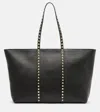 Valentino Rockstud Tote Bag In Black