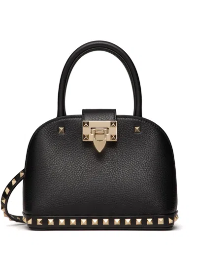 VALENTINO GARAVANI ROCKSTUD LEATHER TOTE BAG