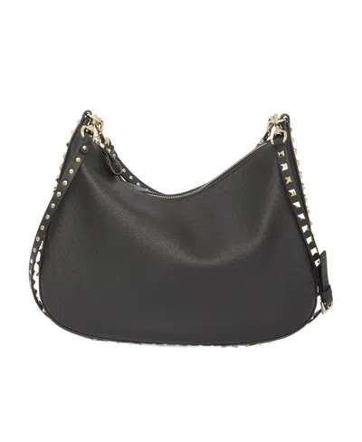 Valentino Garavani Rockstud Leather Tote Bag In Black