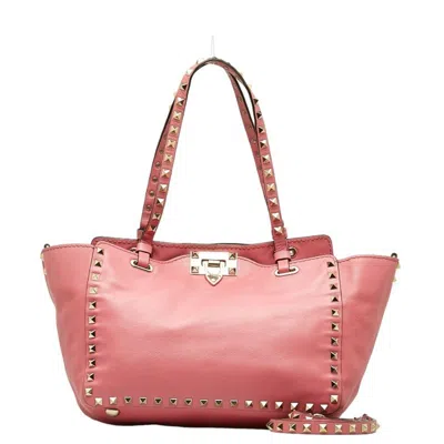 Valentino Garavani Rockstud Leather Tote Bag () In Pink