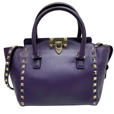 Valentino Garavani Rockstud Leather Tote Bag () In Purple
