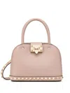 Valentino Garavani Women Small Leather Rockstud Handbag In Rosa