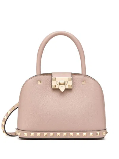 VALENTINO GARAVANI ROCKSTUD LEATHER TOTE BAG
