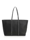 Valentino Rockstud Leather Tote Bag Shoulder Bags Black