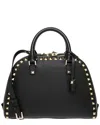 Valentino Rockstud Leather Tote In Black
