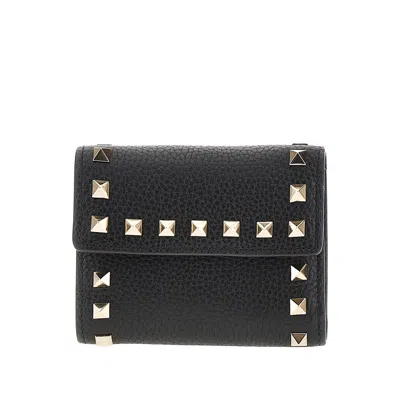 Valentino Garavani Rockstud Wallet In Black