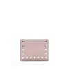 Valentino Rockstud Leather Wallet In Pink