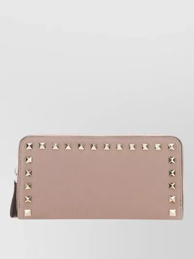 Valentino Garavani Rockstud Leather Wallet Studded Design