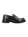 Valentino Black Rockstud M-way Loafers In Black