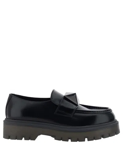 Valentino Garavani Rockstud Loafers In Black