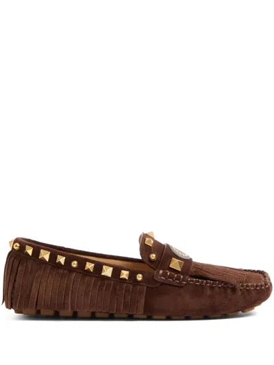 VALENTINO GARAVANI PLASTER CASTER FRINGED LOAFERS