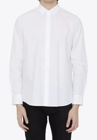 Valentino Rockstud Long-sleeved Shirt In White