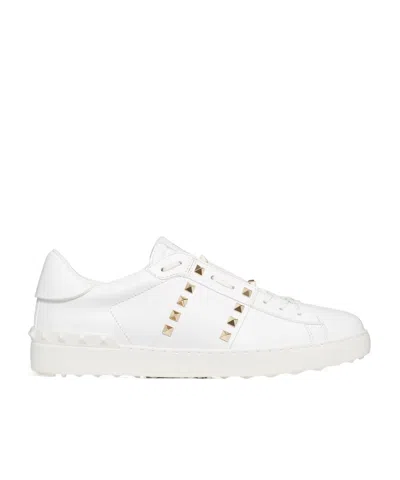 Valentino Garavani Valentino Rockstud Untitled Leather Sneaker In White