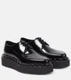 Valentino Garavani Rockstud M-way Calfskin Derby With Matching Studs Woman Black 39 In Black