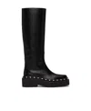 Valentino Kniehohe Stiefel Mit Vlogo In Black