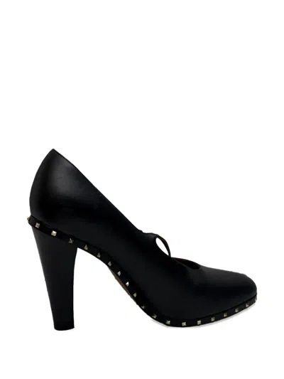 Pre-owned Valentino Garavani Rockstud Mary Jane Pumps In Black