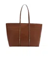 Valentino Rockstud Medium Handbag In Brown