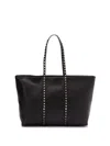 Valentino Rockstud Medium Shopping Bag In Black  