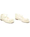 Valentino Rockstud Mesh & Leather Ankle Strap Ballerina Flat (authentic Pre-  Owned)