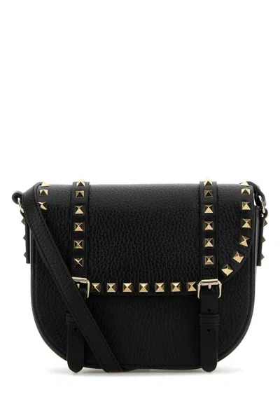 Valentino Garavani Rockstud Messenger Bag In Black