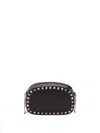 Valentino Womens Rockstud Leather Mini Crossbody Bag Nero