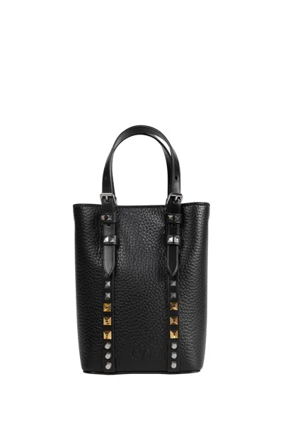 Valentino Garavani Rockstud Mini Bag In Black
