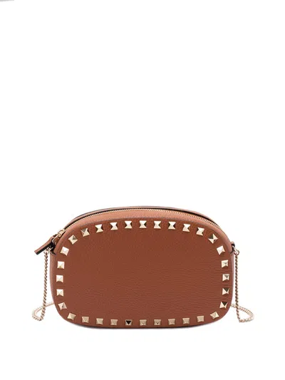 Valentino Garavani `rockstud` Mini Bag In Brown