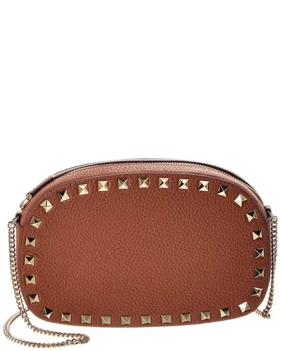 VALENTINO GARAVANI VALENTINO ROCKSTUD MINI GRAINY LEATHER CROSSBODY