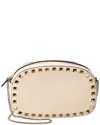 Valentino Garavani Valentino Rockstud Mini Grainy Leather Crossbody In White