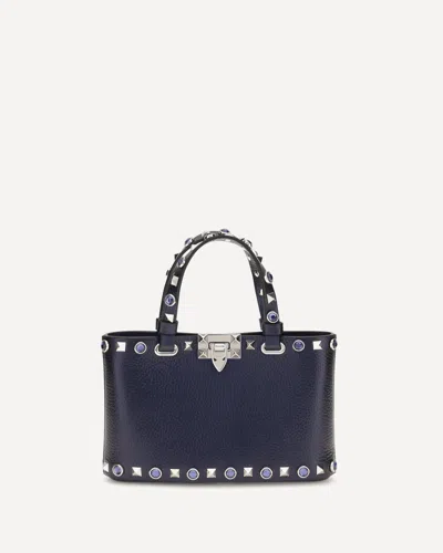 Valentino Garavani Rockstud Mini Handbag In Blue