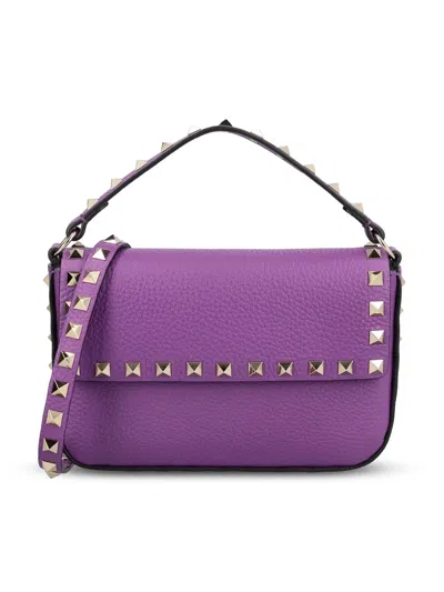 Valentino Garavani Valentino Rockstud Mini Handbag In Viola