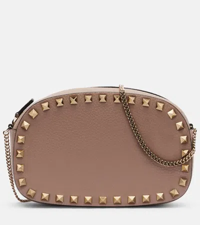 Valentino Garavani Rockstud Mini Leather Shoulder Bag In Pink