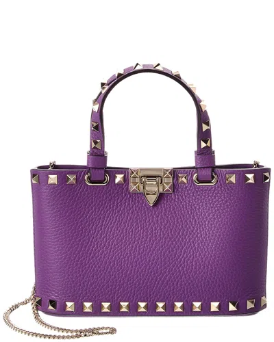 Valentino Garavani Valentino Rockstud Mini Leather Tote In Pink