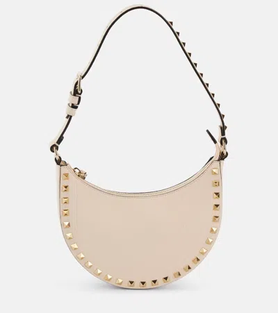 Valentino Garavani Tote Rockstud Mini Aus Leder In Weiss