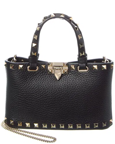 Valentino Garavani Valentino Rockstud Mini Leather Tote In Red