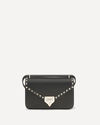 Valentino Garavani Rockstud Mini Shoulder Bag In Black