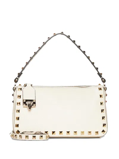 Valentino Garavani Valentino Rockstud Mini Small Shoulder Handbag In Neutral