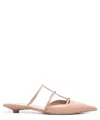 Valentino Smooth Leather Rockstud Wispy Mules In Pink