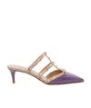 Valentino Rockstud Muller High Heels In Nude