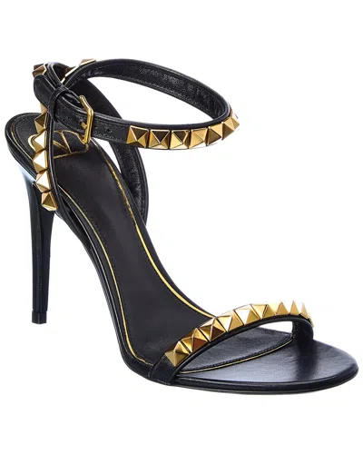Valentino Garavani Valentino Rockstud No Limit 100 Leather Sandal In Black