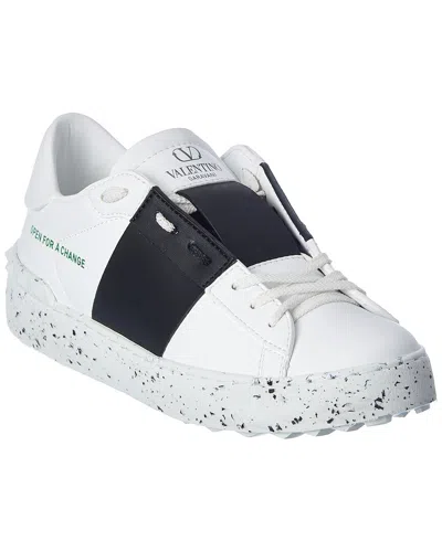 Valentino Garavani Garavani Rockstud Open For A Change Sneakers In White Black