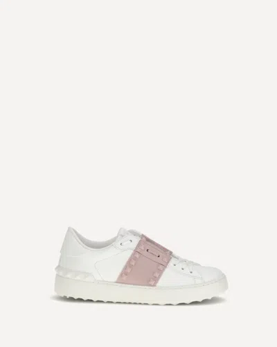 Valentino Garavani Rockstud Open Sneakers In White