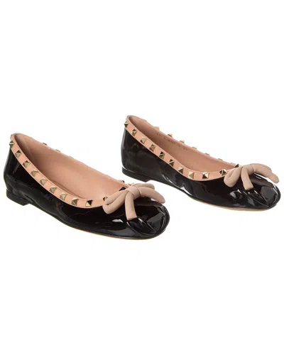 VALENTINO GARAVANI VALENTINO ROCKSTUD PATENT BALLERINA FLAT (AUTHENTIC PRE-OWNED)