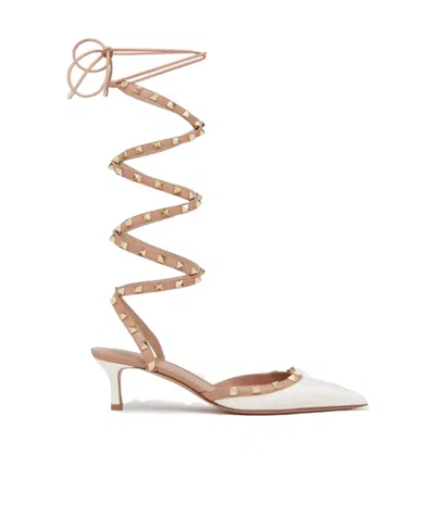 Valentino Garavani Rockstud Patent-leather 50mm Pumps In Brown