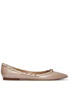 Valentino Garavani Patent Rockstud Ballet Flat Woman Poudre 40.5 In Pink
