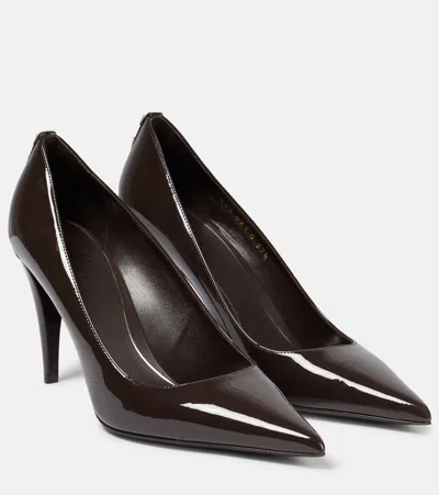 Valentino Garavani Woman Pumps Dark Brown Size 6.5 Leather In Black